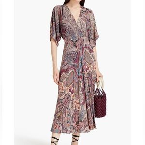 ba&sh | Paisley Massoulene Midi Dress - Pink | XS